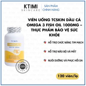 Viên Uống TCSKIN Dầu Cá OMEGA 3 Fish Oil 1000mg – Thực Phẩm Bảo Vệ Sức Khỏe